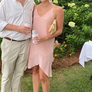 Lavender Brown Silk Pink Dress